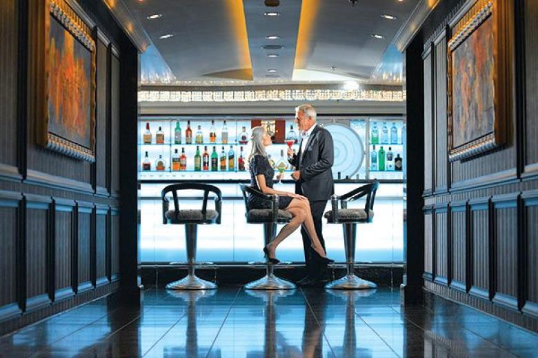 Oceania Cruise Ship - Casino Bar in Port